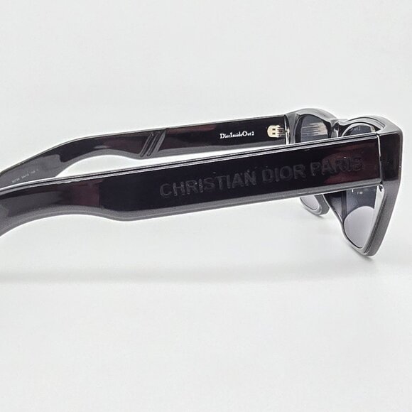 Christian Dior DiorInsideOut2 8072K Black Frame Grey Lens Sunglasses w Case 54mm main image 4